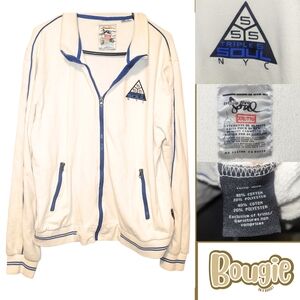 Vintage Y2K Triple 5 Soul Men’s Full Zip Jacket White Blue XXL Streetwear 90s 00